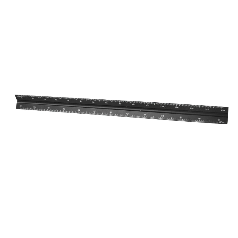 

High Quality Colorful 30Cm Aluminum Triangular Scale Ruler Small Proportion Aluminum Scale Ruler