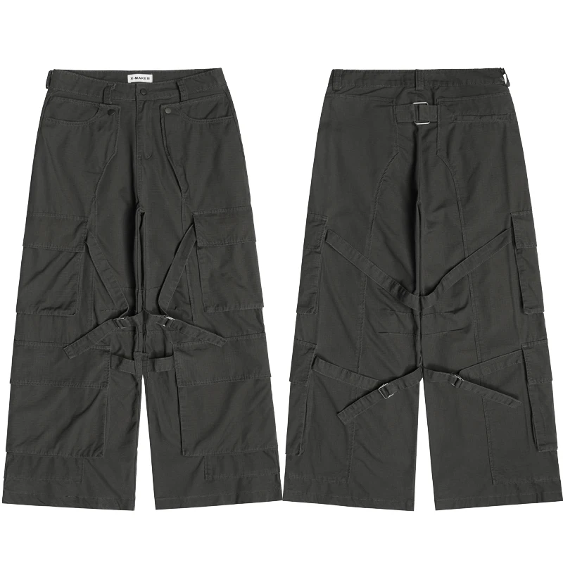 Американские высокие аркадные стильные сверхпрочные рабочие брюки с