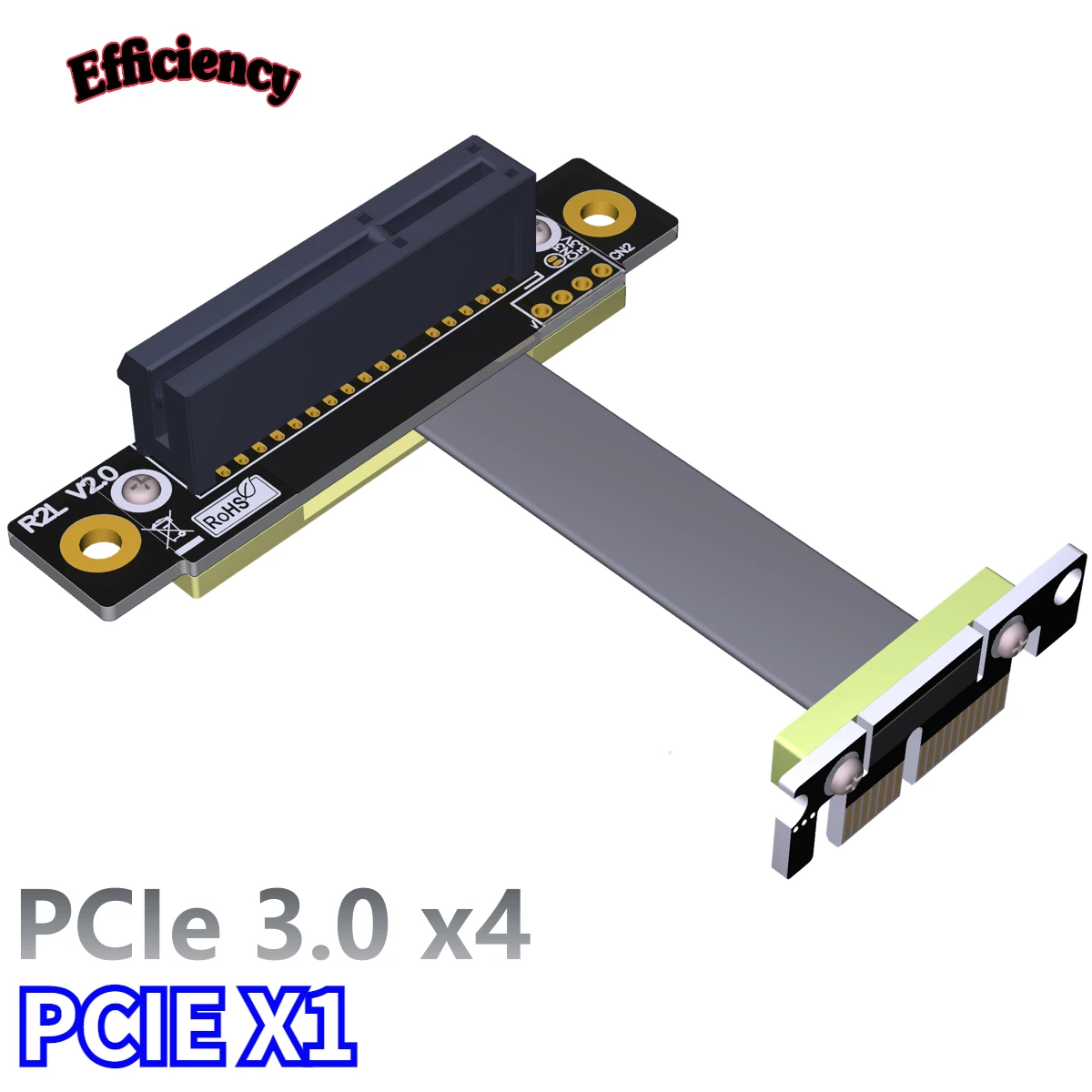 

PCI-E X4 Extension Cable Adapter X1 Pcie 1x To 4x Supports Network Card Hard Drive Card Dual Angle ADT