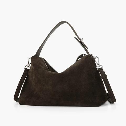 Замшевая сумка для женщин Donna-in, цвет коричневый