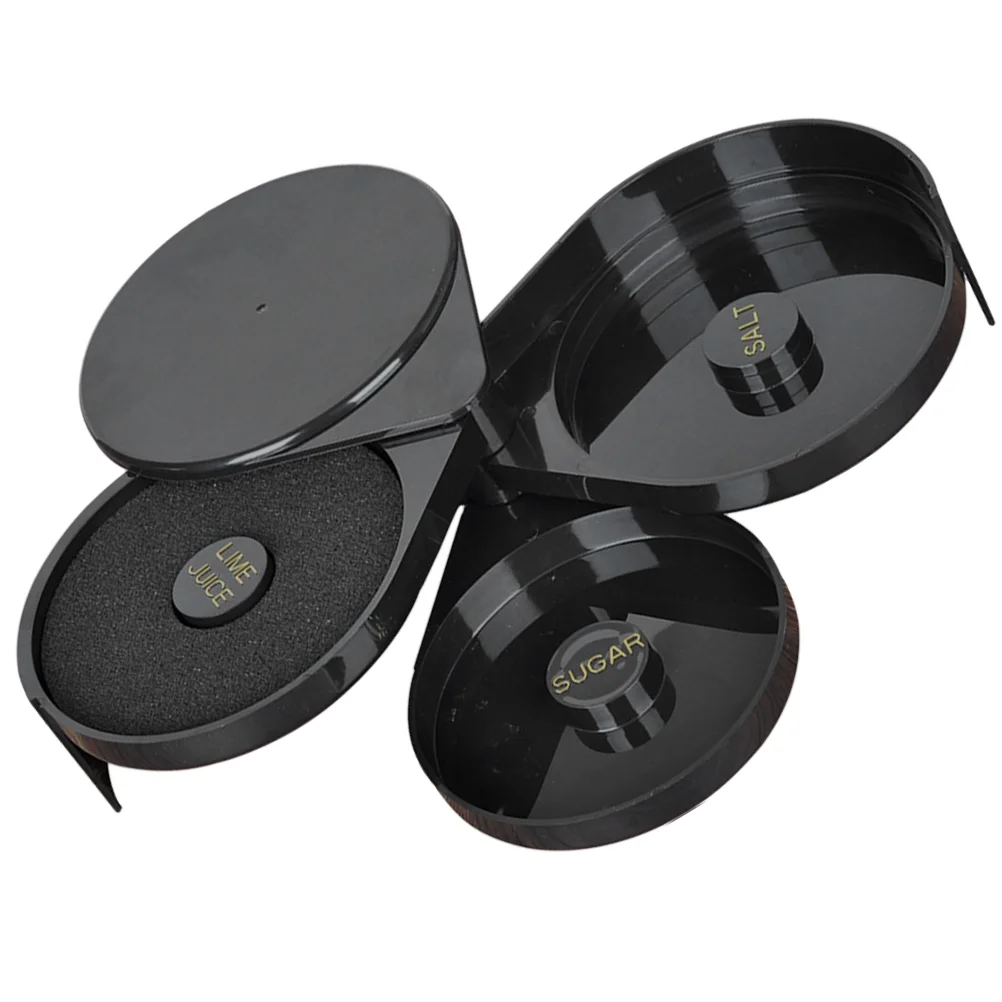 

Контейнер для коктейлей с отделением для соли, футляр для сахара, Аксессуары для коктейлей, баров, вращающиеся подносы для приправ