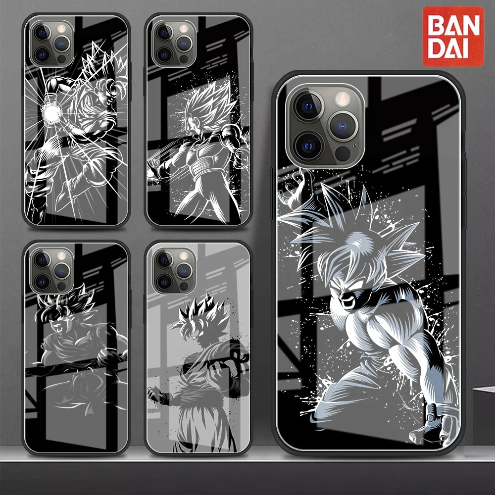 

Cartoon Dragon Ball Tempered Glass Phone Case For Apple iPhone 13 12 Mini 11 Pro Max X XS XR SE 2020 7 8 Plus 6 6S Cover Fundas