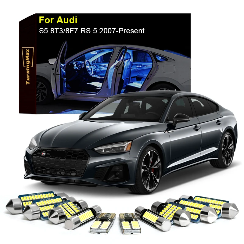 Комплект светодиодных ламп Canbus для внутреннего освещения Audi S5 8T3/8F7 RS 5 2007-Now