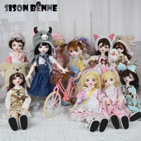 sison benne 16 bjd 12 height girl doll kids toy full set with doll outfits shoes face makeup accessories