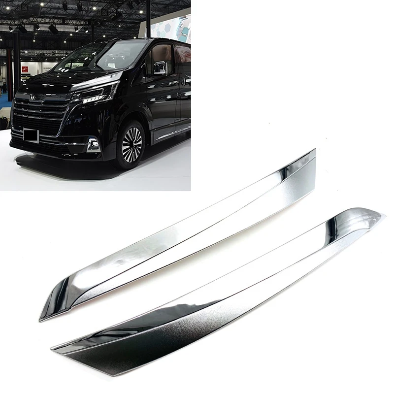 

Car Headlight Eyelids Eyebrows Cover Black For Toyota Hiace 2019