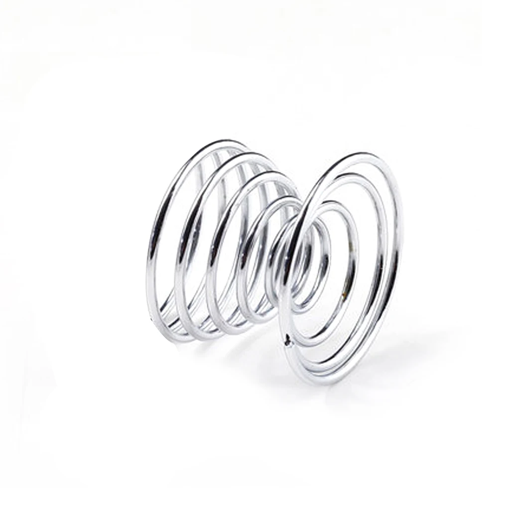 

Kitchen Breakfast Hard Boiled Metal Egg Cup Spiral Spring Holder Egg Cup