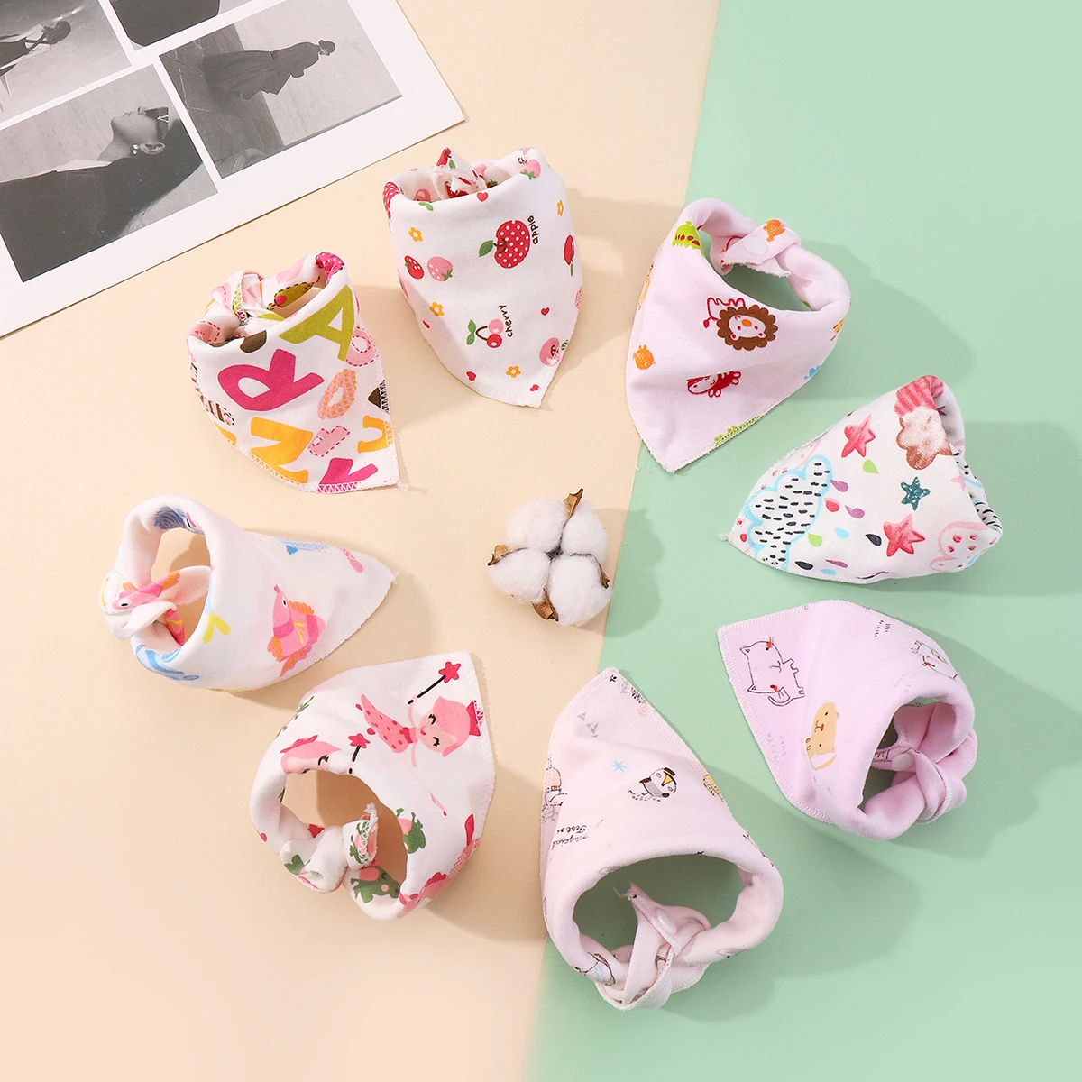 Детские Хлопковые Нагрудники Для Новорожденных Мягкие Дышащие Водостойкие