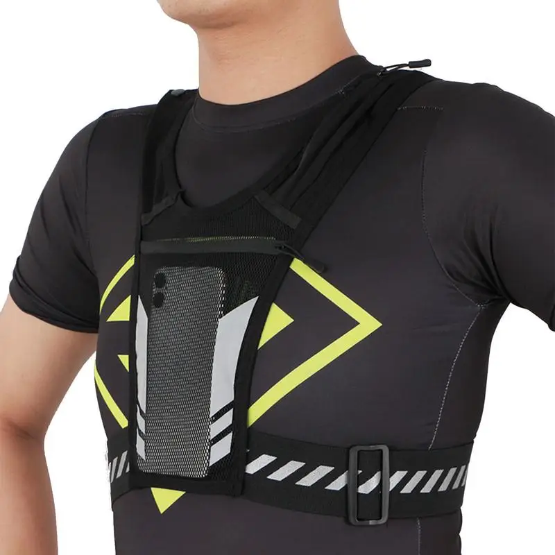 Reflective Running Vest Universal Lightweight Running Backpack Sport Mobile Phone Cards Bag For Jogging Fitness Male Female Vest