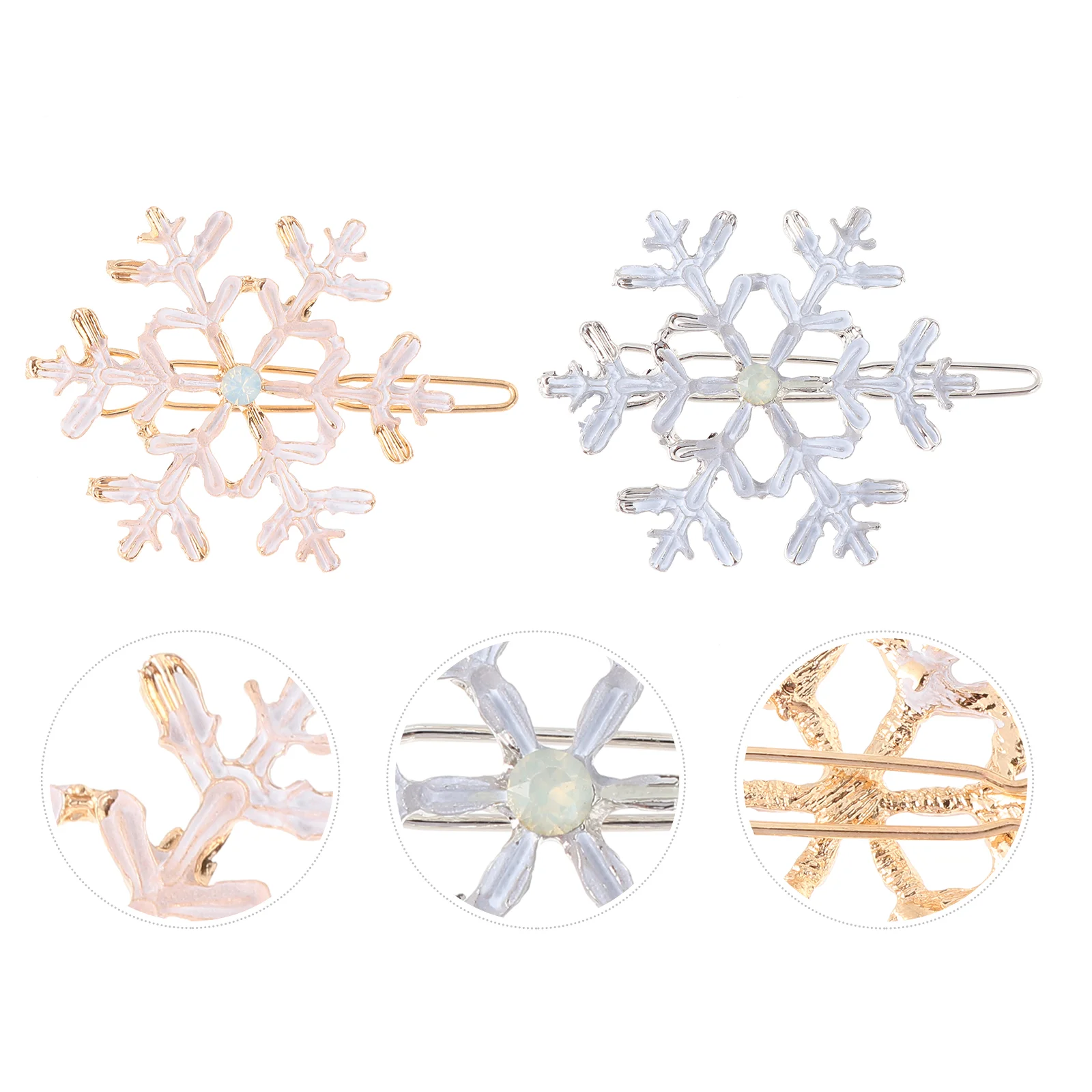 

Snowflake Hair Christmas Accessories Clips Bobbyrhinestone Decorative Glitter Hairpin Clip Wedding Hairpins