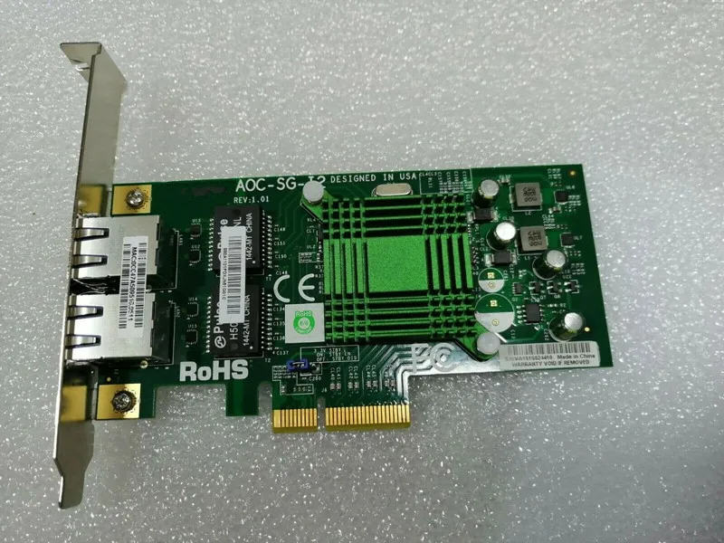 AOC-SG-I2 Dual Port Gigabit PCI-E Low Profile Ethernet network Card