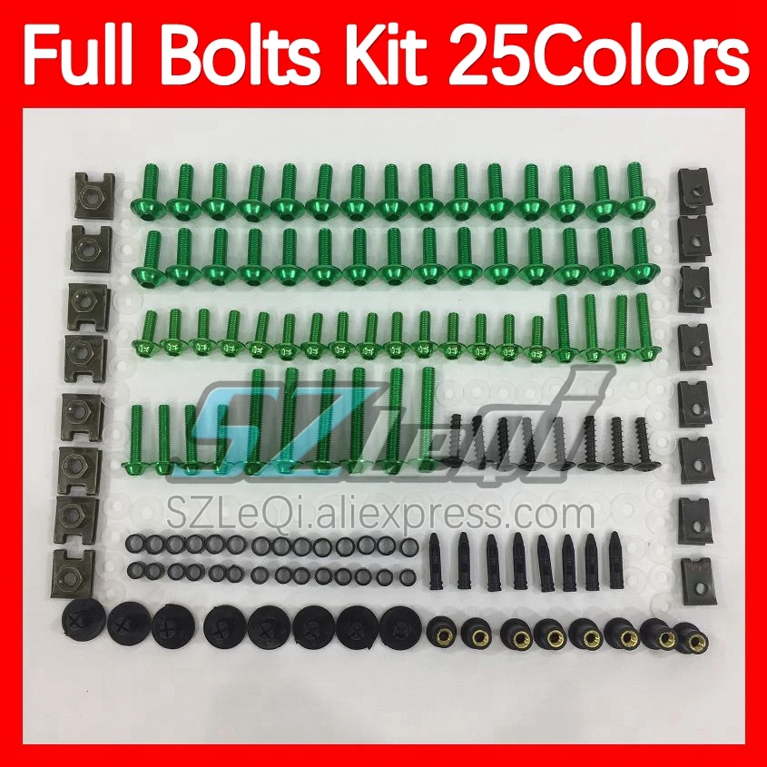 

Болты Обтекатели Полный комплект винтов для KAWASAKI NINJA ZX636 ZX-6R ZX 6R 6 R ZX6R 00 01 02 2000 2001 2002 болты с корпусом гайки 268 шт.