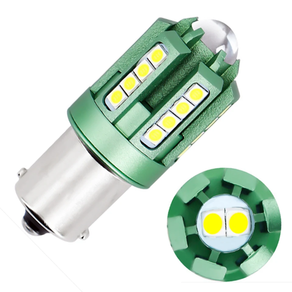 

2Pcs 5W Newest Style High Quality Ba15s 3030 SMD Chips LED 1156 P21w Car signal Light Bulbs Reverse Brake Turn Paking lamp White