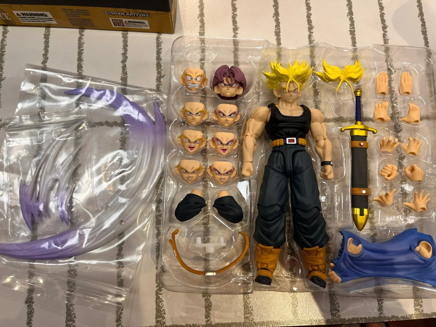 Фото Второе издание Tonsenarttoys: Фигурки-модели Kamione Dragon Ball Z Super Saiyan SSJ SSJ2 Транкс 05a 05b №2