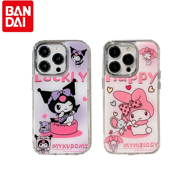 

Мультяшный милый чехол для iPhone Kuromi My Melody для iPhone 14 13pro max 12 11, задняя крышка, кавайный противоударный защитный чехол Y2K для девочек