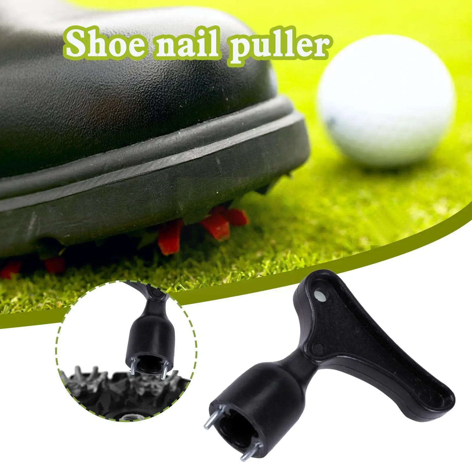 

Golf Spike Wrench Black Plastic Practical Tool Spike Removal Accessories Training Aid For Clubs Golf 6Accessories Golf Trai F1F8