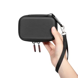 1pc Waterproof Wireless Microphone Suitcase With Hook Outdoor Storage Bag Black Shockproof Carrying 