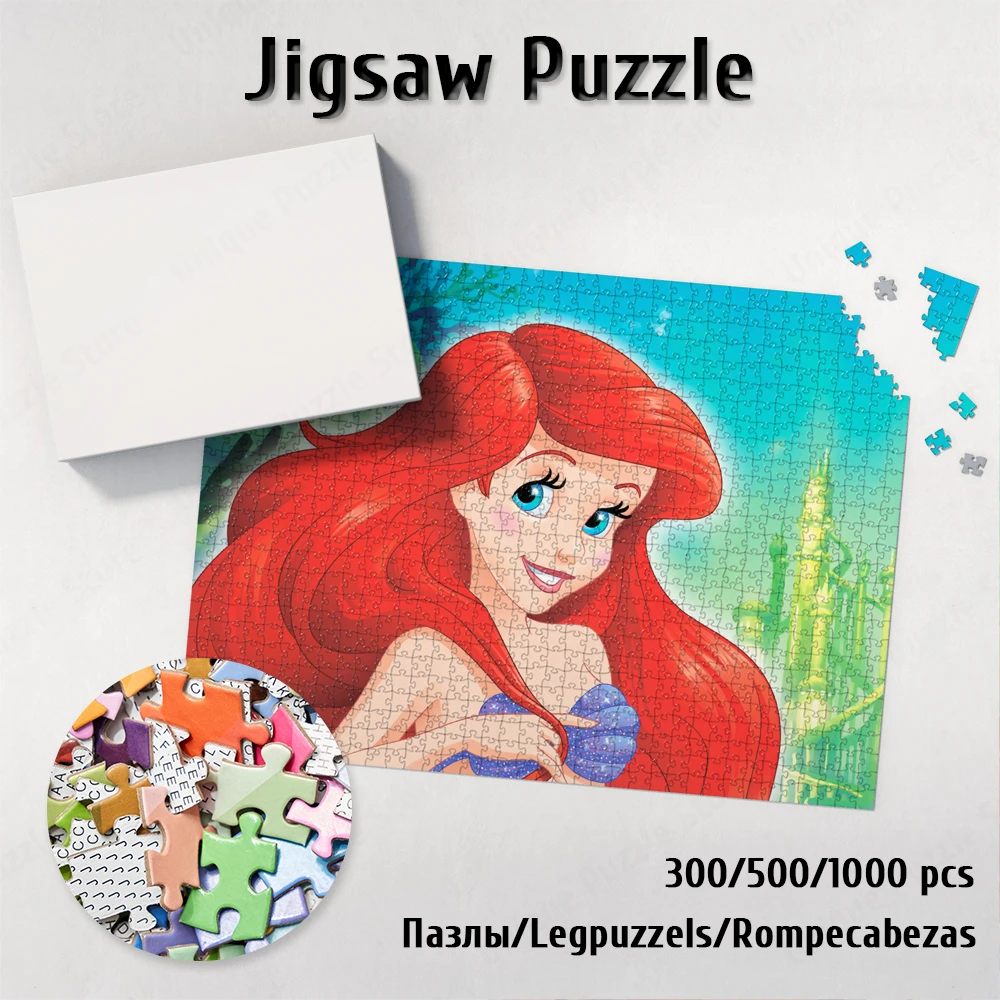 Пазлы маленькая русалочка Disney пазл принцессы Ариэль настольные игры мультяшный