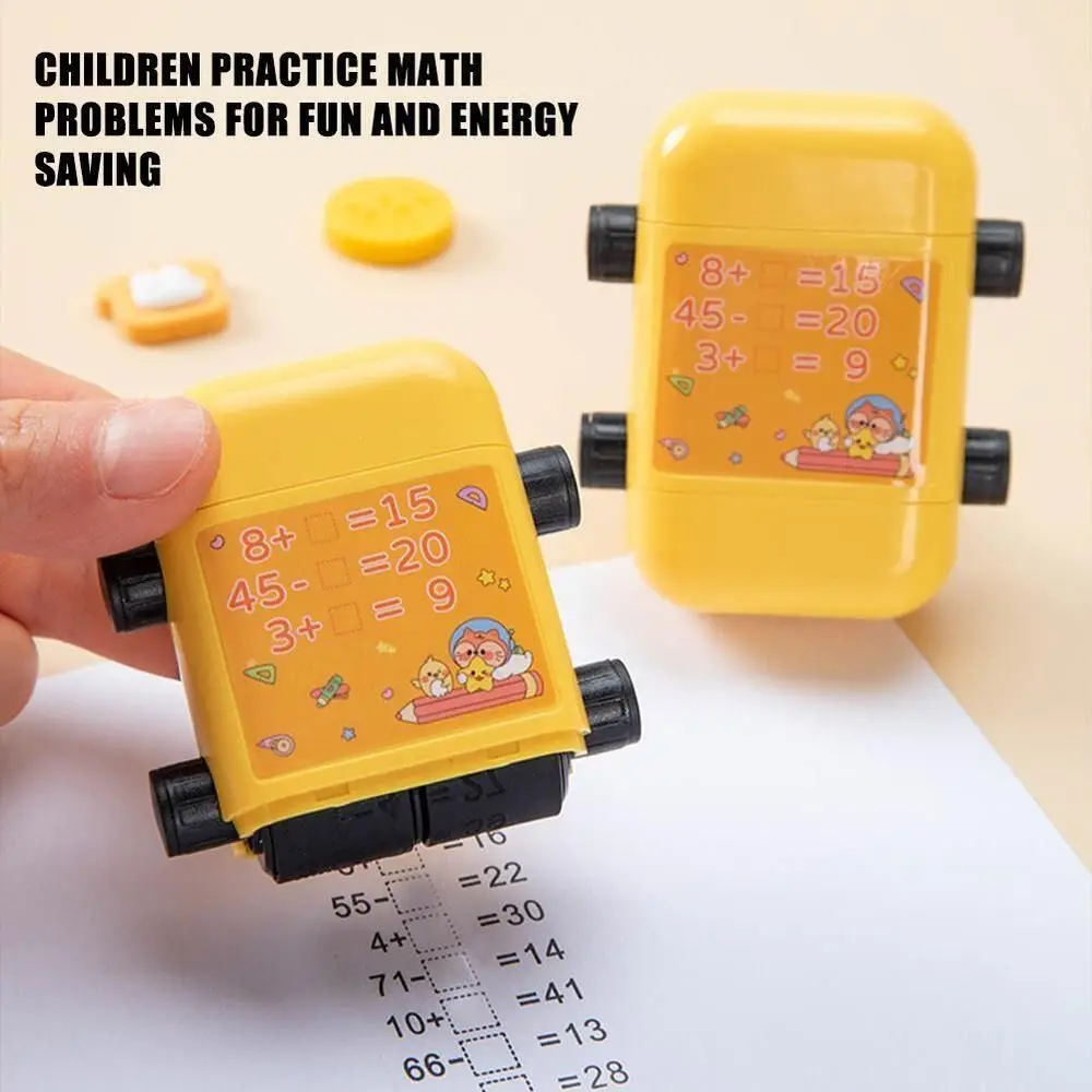 

Household PVC Mathematics Practice Digital Roller Stamp Addition And Subtraction Number Rolling Stamp Within 100 Math