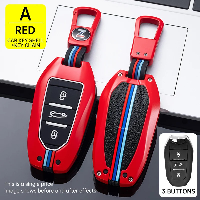 

Car Key Case For Peugeot 207 3008 208 308 2008 307 508 5008 407 301 206 Citroen c1 c2 c3 c4 grand picasso c5 ds 3 5 Cover