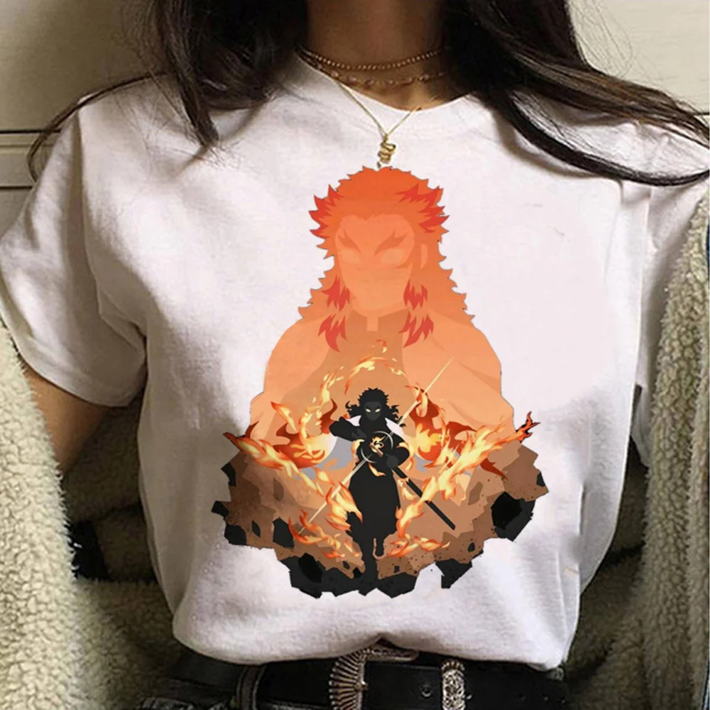 

Demon Slayer Kimetsu No Yaiba top women anime manga funny Tee female harajuku designer Japanese clothes