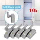 Светодиодный умный индукционный светильник для шкафа, 10 шт., внутренний фонарь с датчиком, ночник для шкафа, гардероба, кухни, спальни