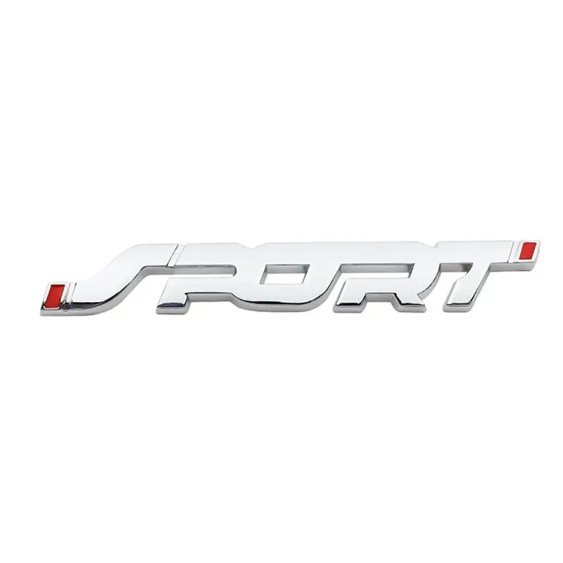 

Chrome Metal SPORT Logo Car Emblem Premium 3D Auto Badge Racing Sticker Turbo Power Decal