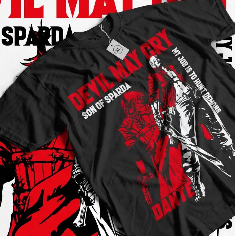 Футболка унисекс премиум-класса Dante Shooting DMC футболка May Cry DMC3 подарочная рубашка