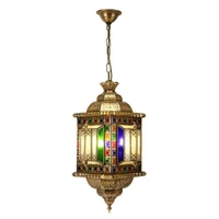 muslim led metal glass lighting vintage decor pendant light creative dining room living room chandelier
