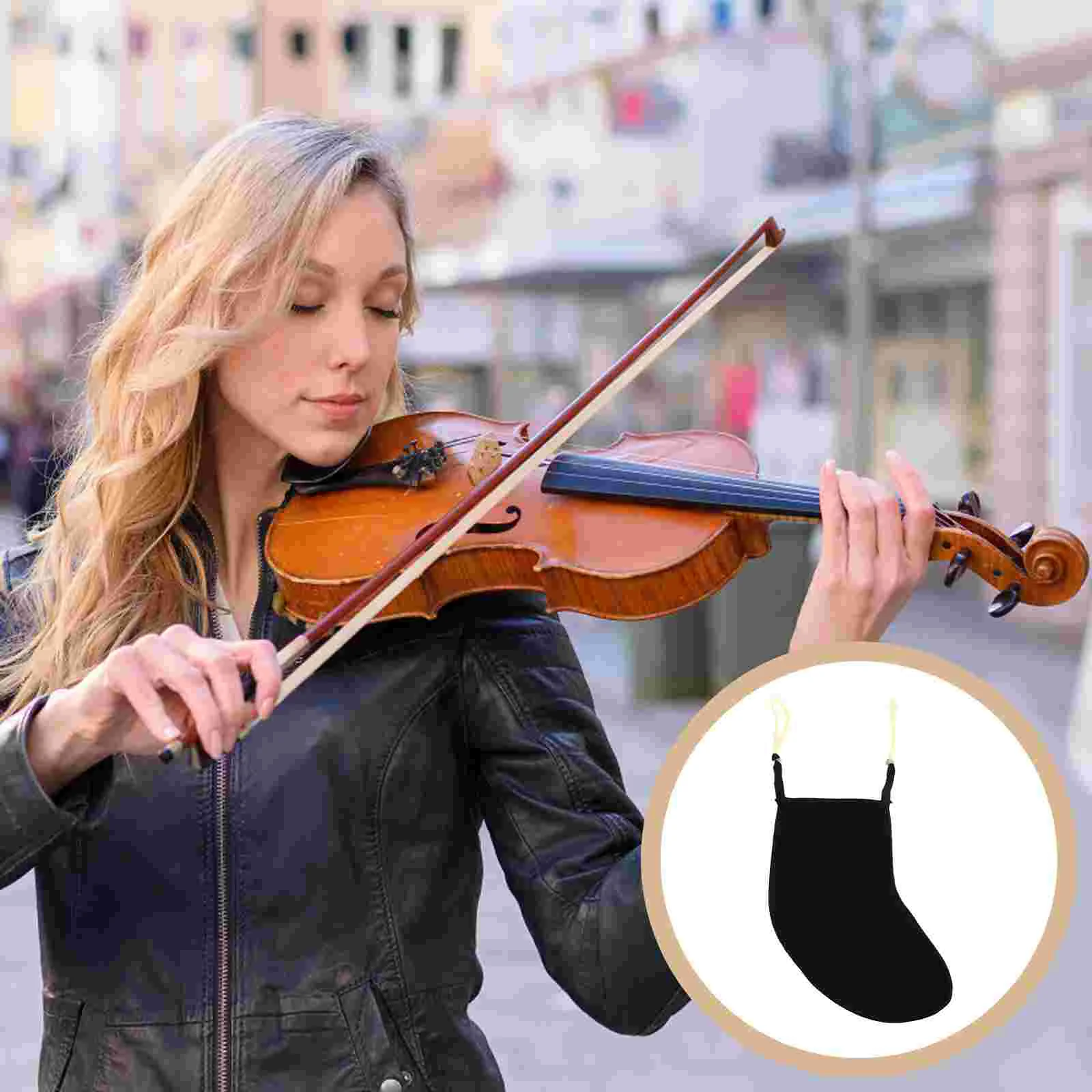 

Chin Rest Pad Multi-function Violin Holder Accessories Comfy Brace Chinrest Bracket Lint Shoulder