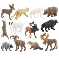 mini wildlife animal toy 12 pieces realistic jungle animal figurines assorted mini animal toy kit family interactive toys for