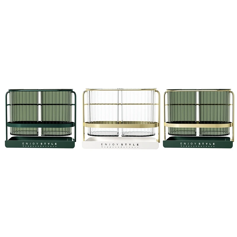 

Chopstick Cage Household Quick Draining European Style Double Barrel Translucent Chopstick Rack For Home