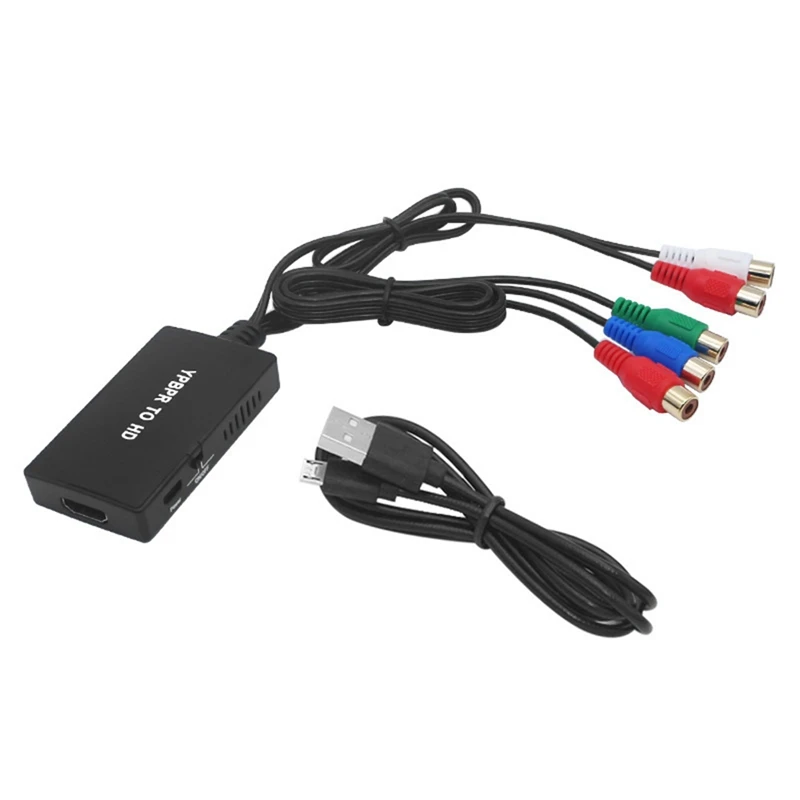 

1080P Component To HDMI-Compatible Converter YPBPR RGB + R/L Audio To HDMI-Compatible Adapter 5RCA To HDMI-Compatible