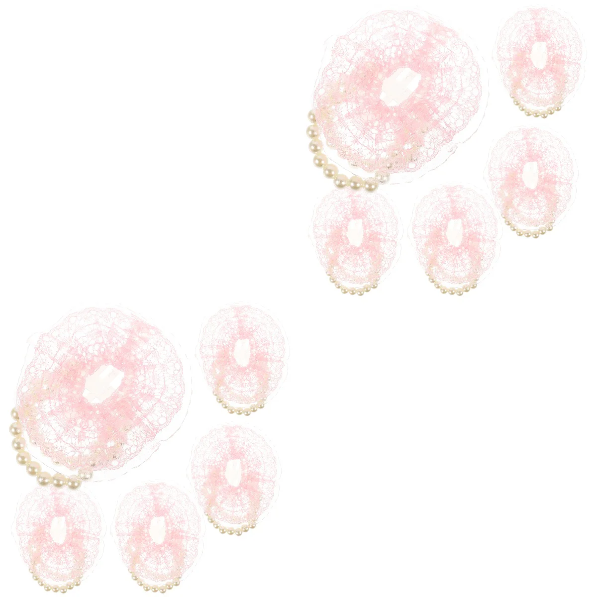 

20 pcs Pearl Wrist Flower Bands DIY Lace Wristlets Base for Wedding Prom Flowers