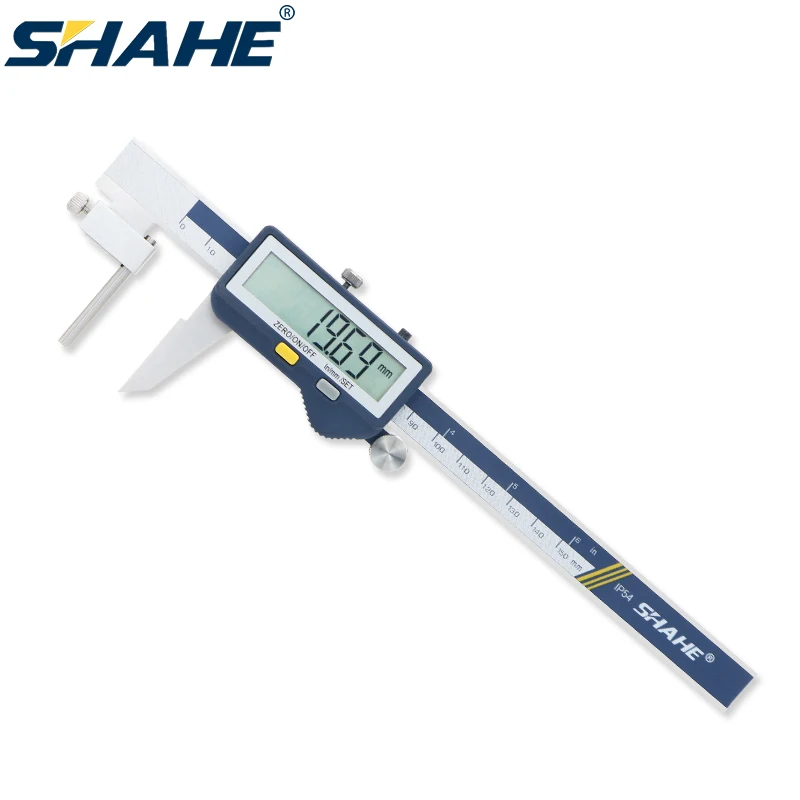 

SHAHE Stainless Seel Tube Thickness Caliper 150/200/300 mm With Extra-Large LCD Screen Built-in Wireless Data Output