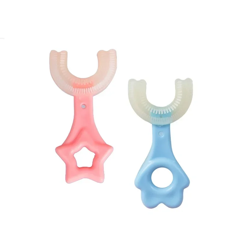 

Kids Toothbrush U-Shape Infant Toothbrush with Handle Silicone Oral Care Cleaning Brush for Toddlers Age 2-12 Hot Sale
