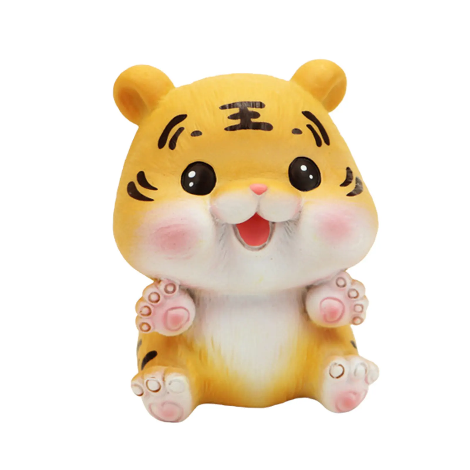 

Chinese Zodiac Tiger Figurines 2022 Chinese New Year Of The Tiger Mascot Miniature Tiger Resin Statues Zodiac Decor Good Luck