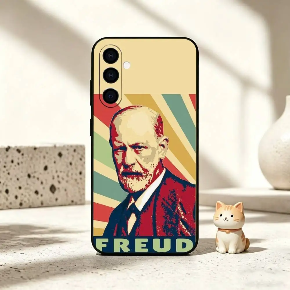 Фото Чехол для телефона P-Psychoanalysis Sigmund Freud, черный, силиконовый, мягкий, для Samsung Galaxy A73, A72, A71, A70, A53, A52, A51 №3