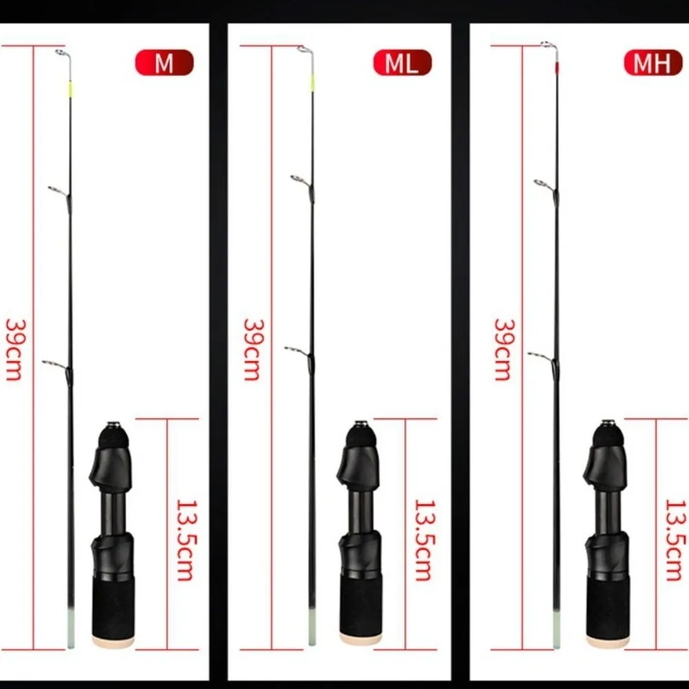 2024 Выдвижные удочки для зимней спиннинг карбоновая ручка 50 см набор рыбалки на
