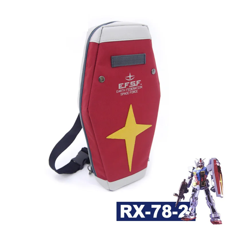 

Harajuku Mobile Suit Gundam RX-78-2 Shield Bag Anime Cosplay Red School Backpack Shoulder Bag Arm Single Travel Messenger Bags