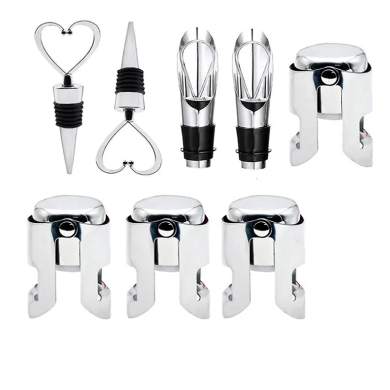 

Champagne Stopper, Heart Wine Stopper Reusable Wine Pourer Beverage Bottle Stoppers For Champagne, Cava, , Etc