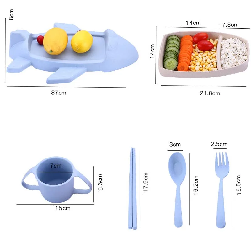Самолёт столовая посуда ложка Вилка нож набор палочек для еды детей школьная