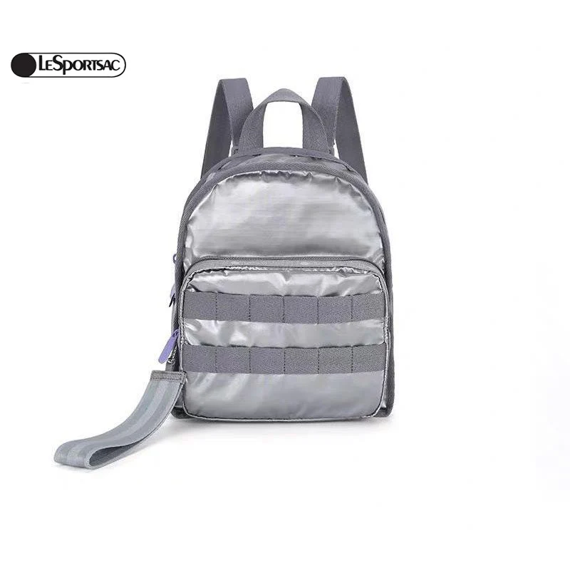 

Lesportsac Women's Bags Limited Edition Silver Gray Backpacks Shoulder Bag Student Bag Large Capacity Travel Bags Toys for Girls