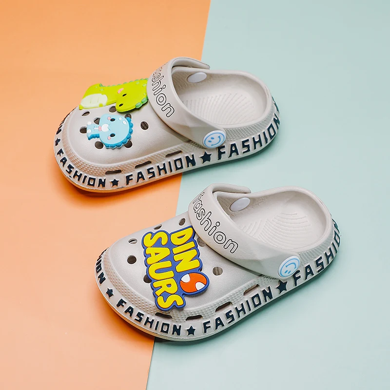 

Children Cute Cartoons Sandals Kids Mules Clogs Summer Croc Garden Shoes Baby Beach Slippers Dinosaur Flip Flop For Boys Girls