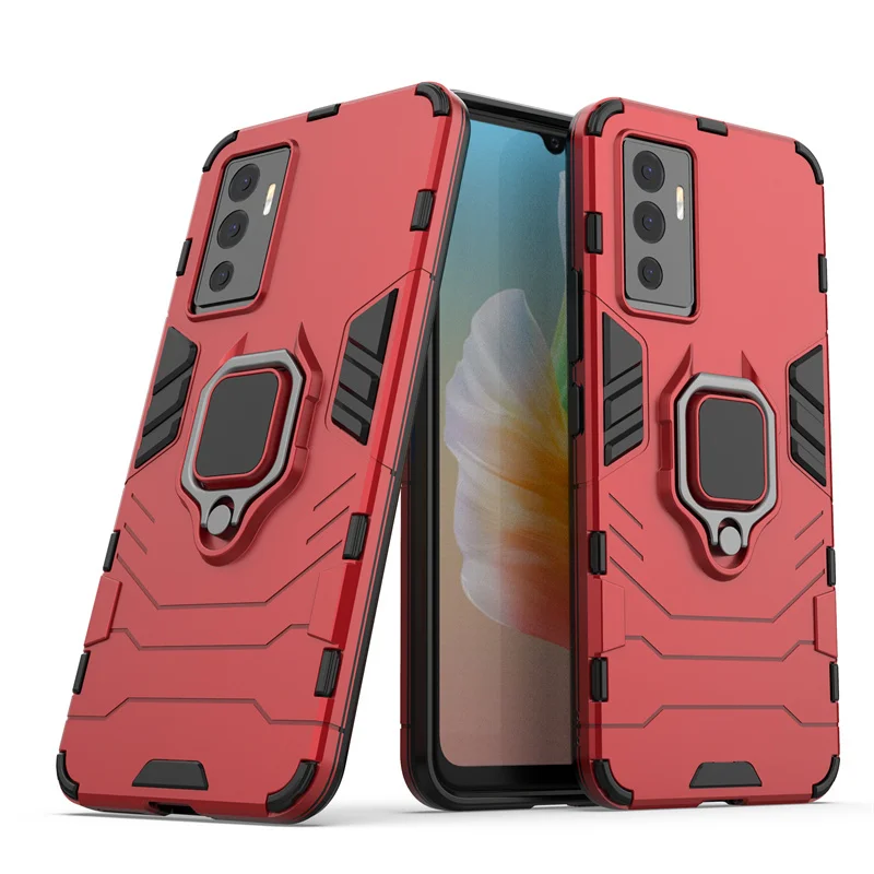 For Vivo V23E Case For Vivo V23E Cover Back Phone Bumper Shockproof Full Hard Armor Magnetic Holder Cover For Vivo V23E Fundas