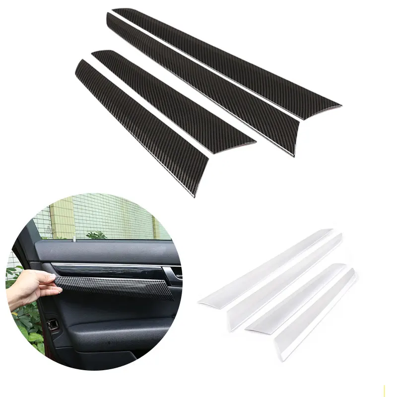 

For Mercedes Benz C class W204 2008 2009 2010 2011 2012 2013 Car Accessories Door Window Panel Cover ABS Carbon Texture Decor