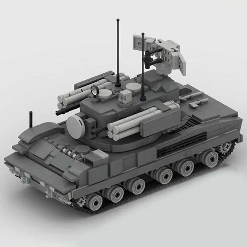 

1241PCS WW2 Military MOC 1:34Scale Tunguska self-propelled anti-aircraft gun model creative ideas high-techToy ArmoredCar Blocks