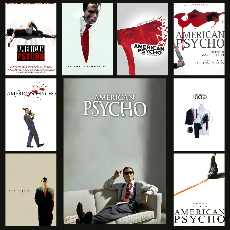 A-American P-Psycho постер фильма самоклеящаяся художественная водостойкая бумажная