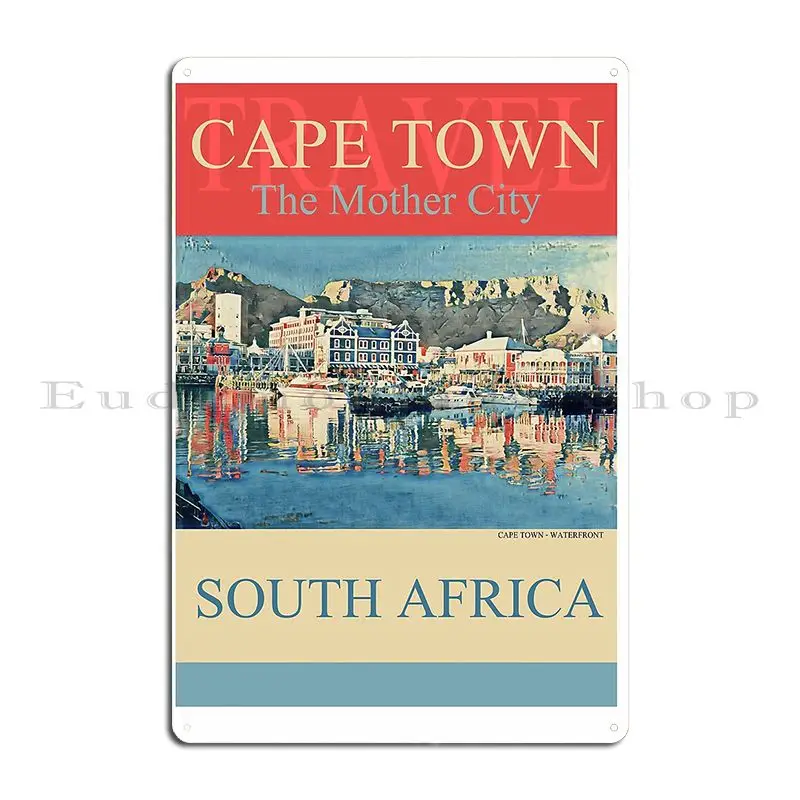 Плакат на побережье Кейптаун для путешествий металлический плакат гостиной