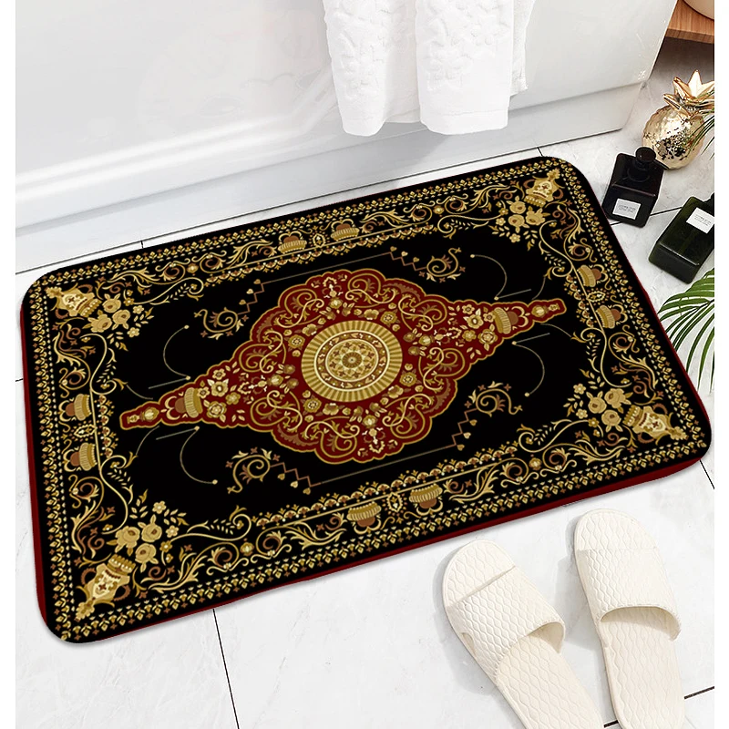 

Victorian Carpet Entrance Door Doormat Soft Rug for Bed Room Floor Bathmat Modern Home Decoration Non-slip Kitchen Room Rugs