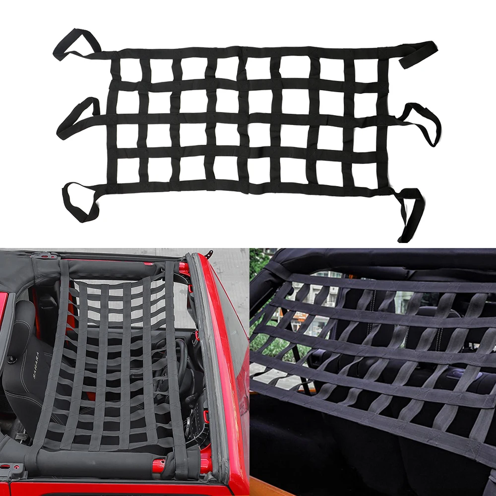 

Обновленная Сетка Для Хранения На Крыше Для Jeep Wrangler, Многофункциональная Сетка Для Заднего Багажника, Аксессуар